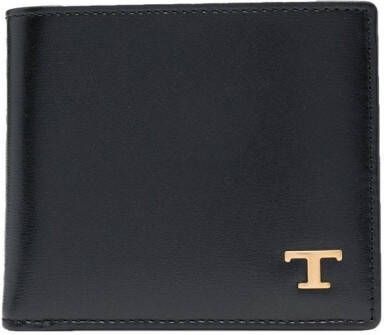 Tod's Portemonnee met logoplakkaat Zwart