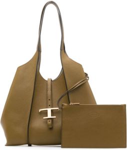 Tod's T Timeless leather tote bag Geel