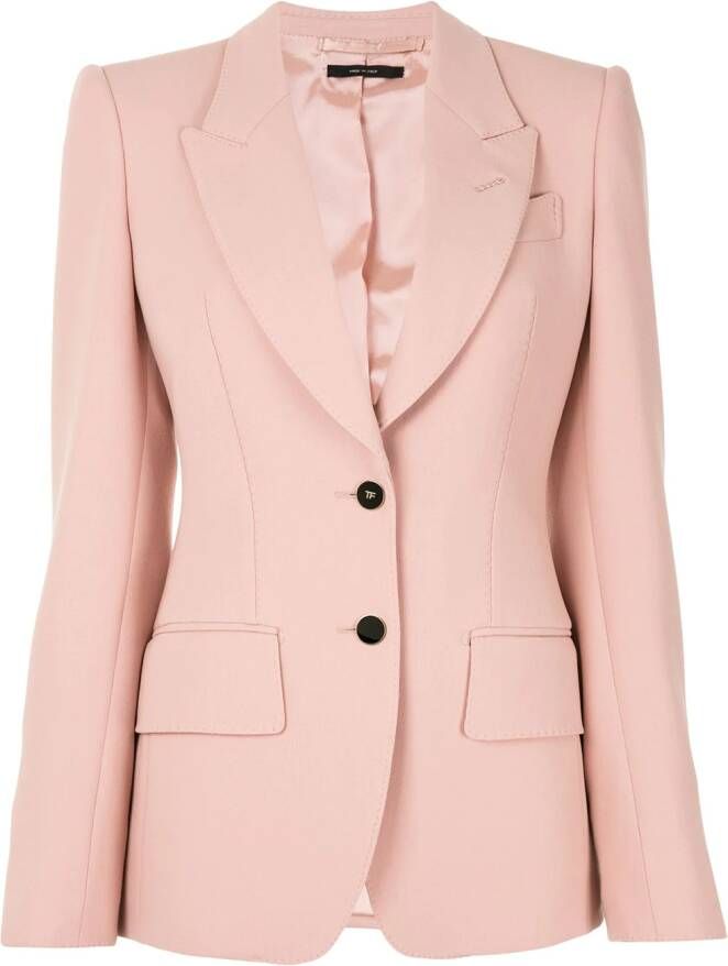 TOM FORD Blazer met enkele rij knopen Roze
