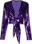 TOM FORD Blouse met pailletten Paars - Thumbnail 1