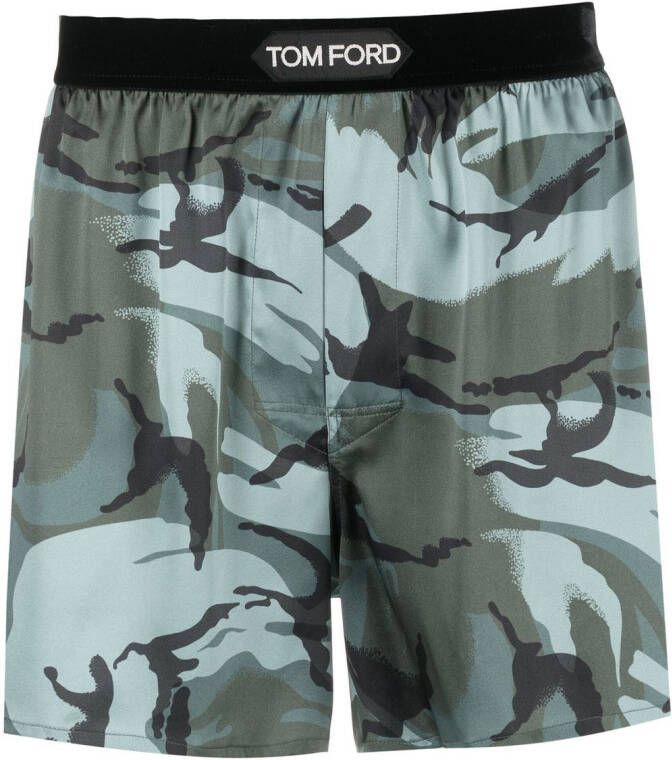 TOM FORD Boxershorts met camouflageprint Groen