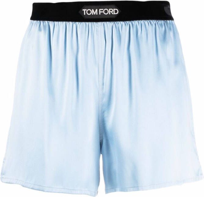 TOM FORD Boxershorts met logoband Blauw