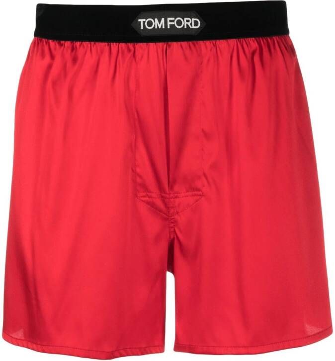 TOM FORD Boxershorts met logoband Rood