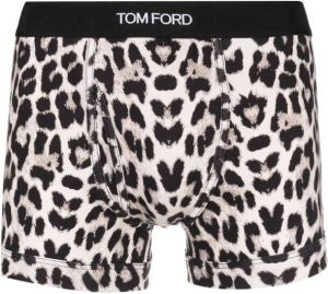 TOM FORD Boxershorts met luipaardprint Zwart