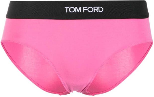 TOM FORD Slip met logoband Roze