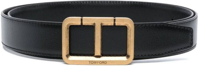 TOM FORD Leren gespriem Zwart