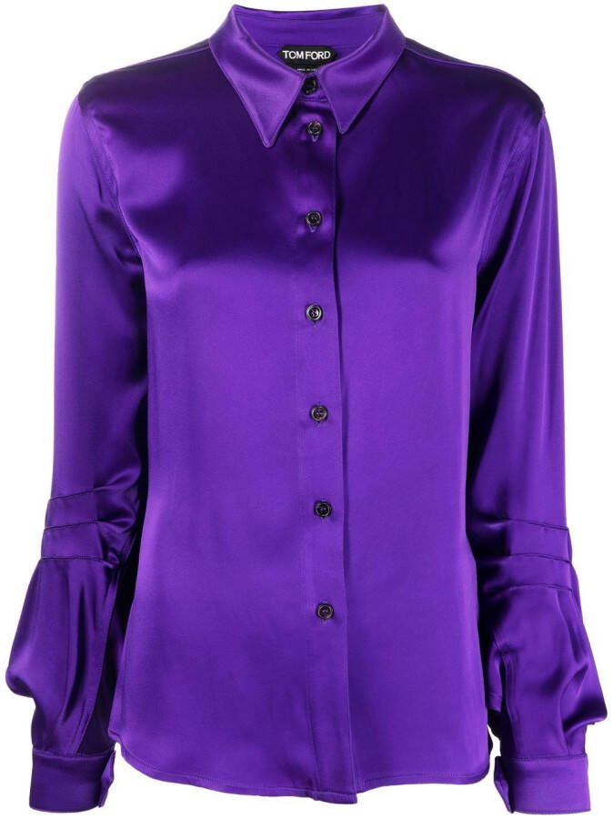 TOM FORD Button-up blouse Paars