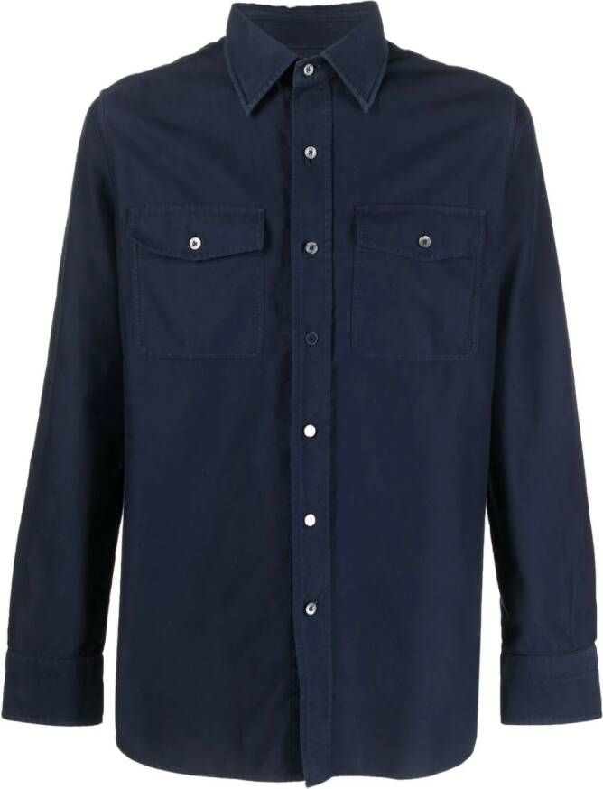 TOM FORD Button-up overhemd Blauw