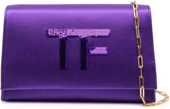 TOM FORD Crossbodytas met pailletten Paars