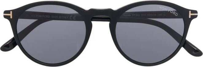 TOM FORD Eyewear Aurele zonnebril met rond montuur Zwart