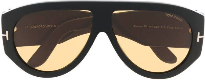 TOM FORD Eyewear Zonnebril met piloten montuur Zwart