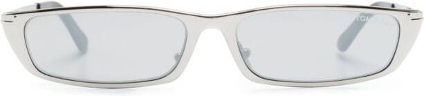 TOM FORD Eyewear Everett zonnebril met rechthoekig montuur Zilver