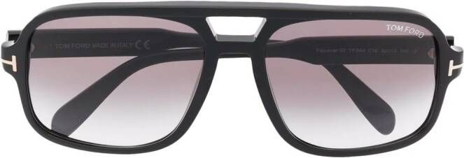 TOM FORD Eyewear Falconer zonnebril met piloten montuur Zwart