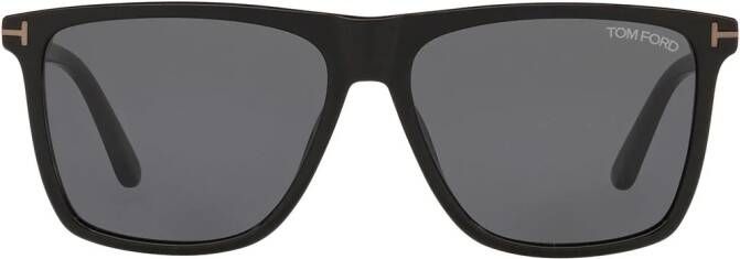 TOM FORD Eyewear FT0832-N zonnebril met rechthoekig montuur Zwart