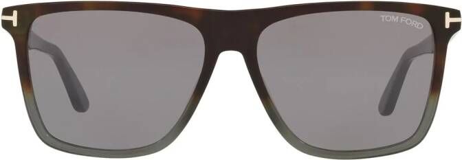 TOM FORD Eyewear FT0832 zonnebril met rechthoekig montuur Groen