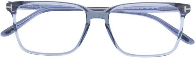 TOM FORD Eyewear FT5696B zonnebril met vierkant montuur Blauw