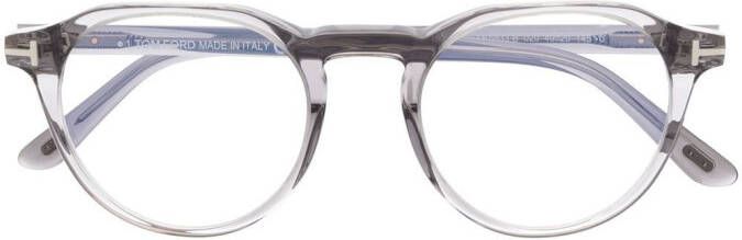 TOM FORD Eyewear Bril met rond montuur Grijs