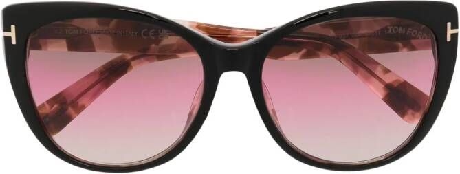 TOM FORD Eyewear Nora zonnebril met cat-eye montuur Zwart