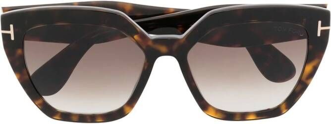 TOM FORD Eyewear Phoebe cat-eye zonnebril Bruin