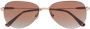 TOM FORD Eyewear Porscha zonnebril met rond montuur Goud - Thumbnail 1