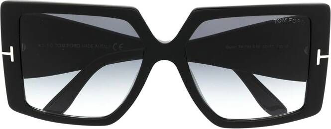 TOM FORD Eyewear Quinn zonnebril met vierkant montuur Zwart
