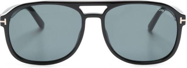 TOM FORD Eyewear Rosco zonnebril met oversized montuur Zwart