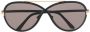 TOM FORD Eyewear Zonnebril met rond montuur Zwart - Thumbnail 1