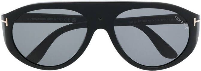 TOM FORD Eyewear Zonnebril met rond montuur Zwart