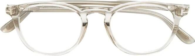 TOM FORD Eyewear round optical glasses Beige