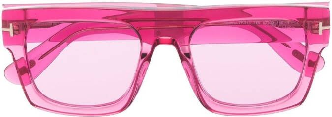 TOM FORD Eyewear Zonnebril met vierkant montuur Roze