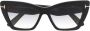 TOM FORD Eyewear Whyatt zonnebril met vlinder montuur Zwart - Thumbnail 1