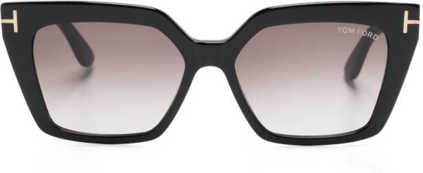 TOM FORD Eyewear Winona zonnebril met cat-eye montuur Zwart