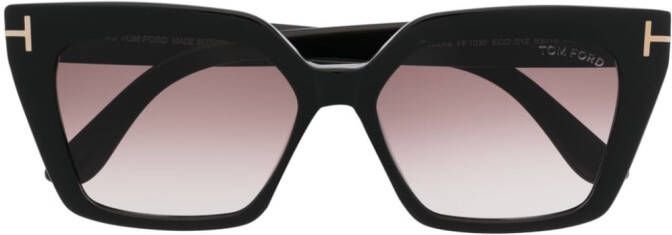 TOM FORD Eyewear Winona zonnebril met kattenoog montuur Zwart