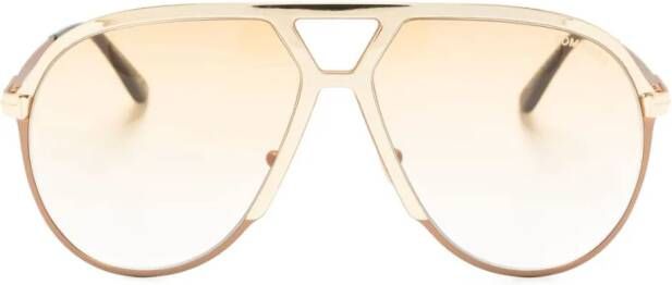 TOM FORD Eyewear Xavier zonnebril met piloten montuur Goud
