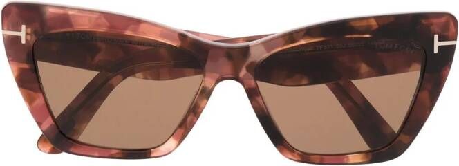 TOM FORD Eyewear Zonnebril met cat-eye montuur Bruin