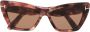TOM FORD Eyewear Zonnebril met cat-eye montuur Bruin - Thumbnail 1