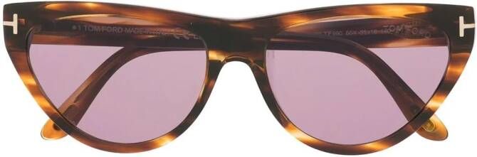 TOM FORD Eyewear Zonnebril met cat-eye montuur Bruin