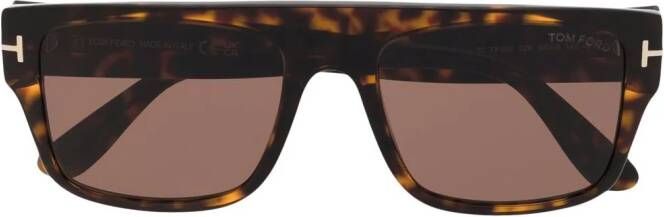 TOM FORD Eyewear Zonnebril met oversized montuur Bruin