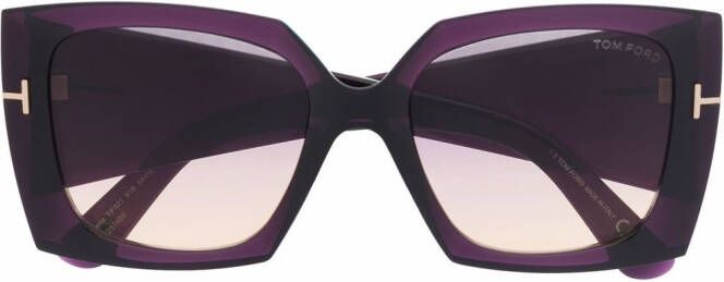 TOM FORD Eyewear Zonnebril met oversized montuur Paars