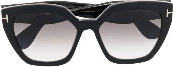 TOM FORD Eyewear Zonnebril met oversized montuur Zwart