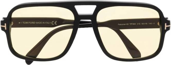 TOM FORD Eyewear Zonnebril met piloten montuur Zwart