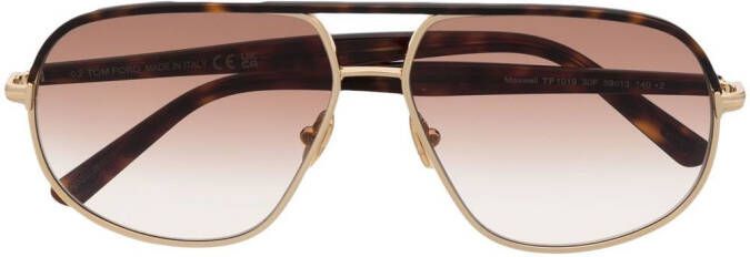 TOM FORD Eyewear Zonnebril met piloten montuur Goud