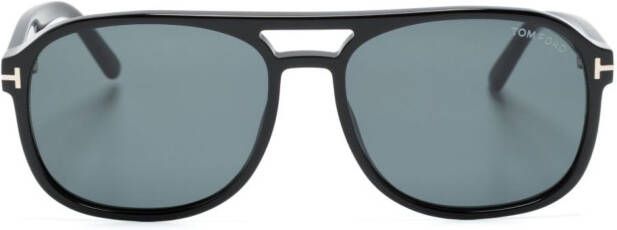 TOM FORD Eyewear Zonnebril met piloten montuur Zwart