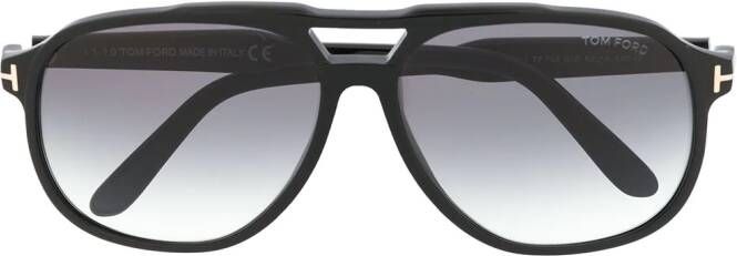 TOM FORD Eyewear Zonnebril met piloten montuur Zwart