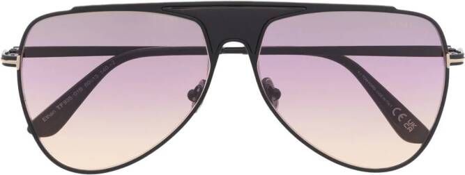 TOM FORD Eyewear Zonnebril met piloten montuur Zwart