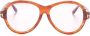 TOM FORD Eyewear Zonnebril met rond montuur Bruin - Thumbnail 1