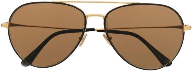 TOM FORD Eyewear Zonnebril met rond montuur Goud