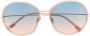 TOM FORD Eyewear Zonnebril met rond montuur Roze - Thumbnail 1