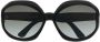 TOM FORD Eyewear Zonnebril met rond montuur Zwart - Thumbnail 1
