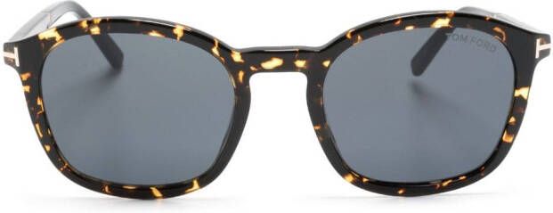 TOM FORD Eyewear Zonnebril met schildpadschild design Bruin